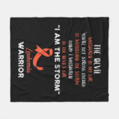 Leukemie Strijd tegen kanker Koolstof 4 Fleece Deken (Voorkant (Horizontaal))