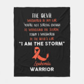 Leukemie Strijd tegen kanker Koolstof 8 Fleece Deken (Voorkant)