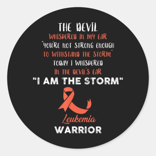 Leukemie Strijd tegen kanker Koolstof 8 Ronde Sticker (Voorkant)