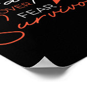 Leukemie Strijd tegen kanker Koolstof Poster (Hoek)