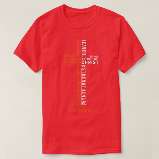 Leukemie Strijd tegen kanker Koolstof T-shirt (Design voorkant)