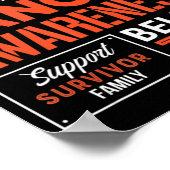 Leukemie Strijd tegen kanker Lint 3 Poster (Hoek)