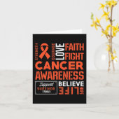 Leukemie Strijd tegen kanker Lint 5 Kaart (Gele Bloem)