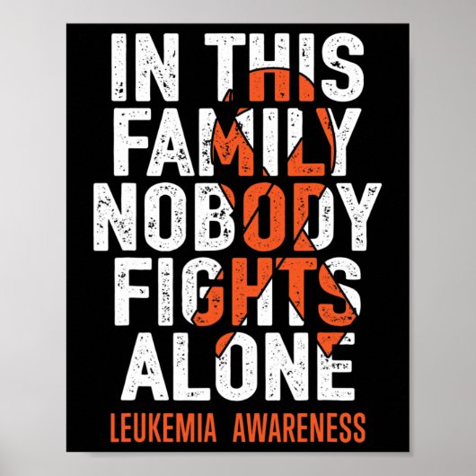 Leukemie Support Squad Fighter Warrior Leukemia Aw Poster (Voorkant)