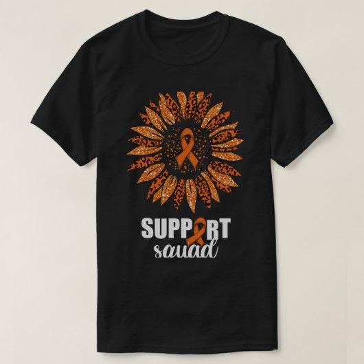Leukemie Support Squad, Leukemie Awareness Sunflo T-shirt (Design voorkant)