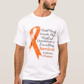 Leukemie Support Sterke overleving T-shirt (Voorkant)