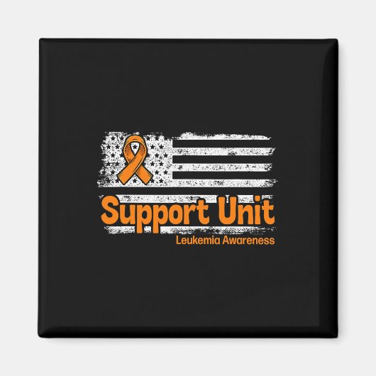 Leukemie Support Unit Vlag Bloedkanker Leukemie A Magneet (Voorkant)