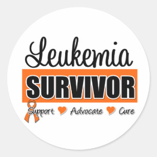 Leukemie Survivor Badge Ronde Sticker