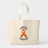 Leukemie Survivor Bag Grote Tote Bag (Voorkant)