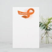 Leukemie Survivor Briefpapier (Staand voorkant)