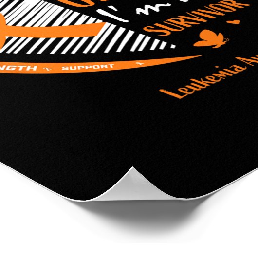 Leukemie Survivor Gifts Vrouwen Mannen Kinder Mam  Poster (Hoek)