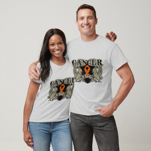 Leukemie Survivor Mannen Heraldry T-shirt (Unisex)