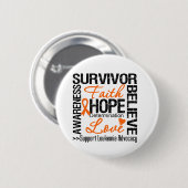 Leukemie Survivors Motto Ronde Button 5,7 Cm (Voorkant /achterkant)