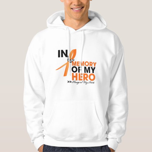 Leukemie Tribut in Memory of the My Hero.png Hoodie (Voorkant)