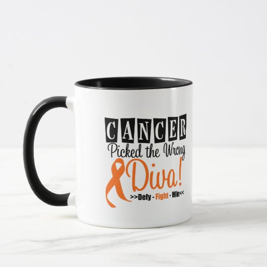 Leukemie trok de verkeerde diva v2 mok (Links)