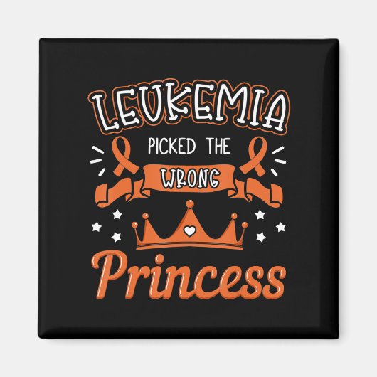 Leukemie trok de verkeerde prinses kanker Awarenes Magneet (Voorkant)
