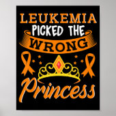 Leukemie trok de verkeerde prinses kanker Awarenes Poster (Voorkant)