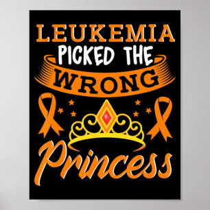Leukemie trok de verkeerde prinses kanker Awarenes Poster