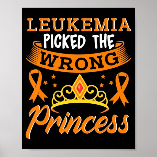 Leukemie trok de verkeerde prinses kanker Awarenes Poster (Voorkant)