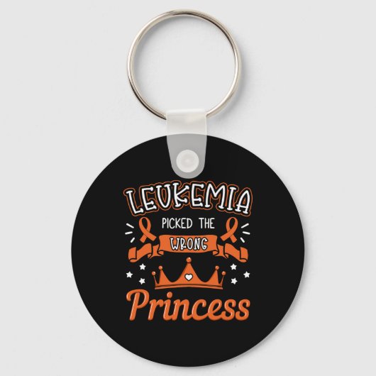Leukemie trok de verkeerde prinses kanker Awarenes Sleutelhanger (Voorkant)