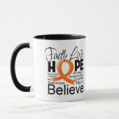 Leukemie Typografische Faith Love Hope Mok (Links)