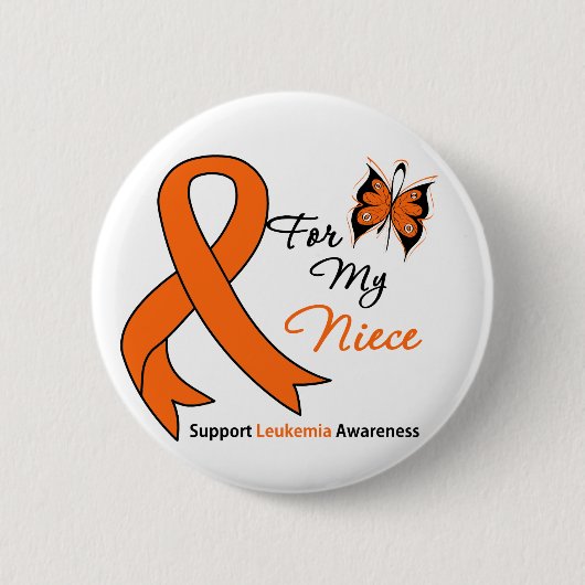Leukemie - Voor mijn nicht Ronde Button 5,7 Cm (Voorkant)