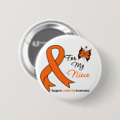 Leukemie - Voor mijn nicht Ronde Button 5,7 Cm (Voorkant /achterkant)