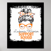 Leukemie Warrior Awareness Support Message Bun for Poster (Voorkant)
