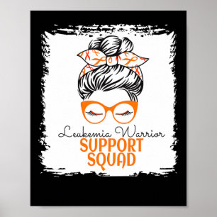 Leukemie Warrior Awareness Support Message Bun for Poster