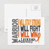 Leukemie Warrior Briefkaart (Voorkant / Achterkant)