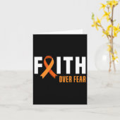 Leukemie Warrior Faith Fear God Leukemie Kanker Aw Kaart (Gele Bloem)
