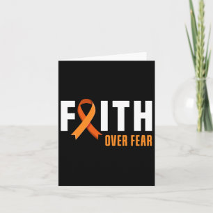 Leukemie Warrior Faith Fear God Leukemie Kanker Aw Kaart