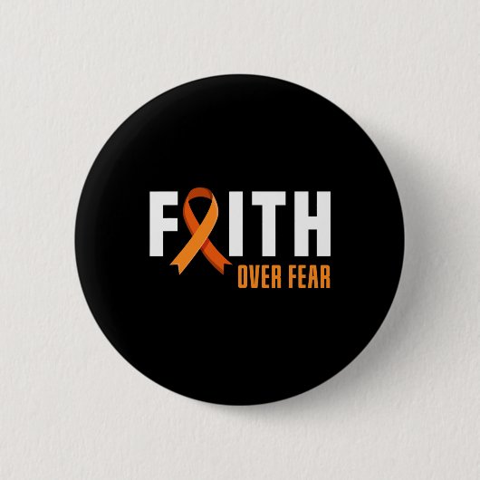 Leukemie Warrior Faith Fear God Leukemie Kanker Aw Ronde Button 5,7 Cm (Voorkant)