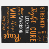 Leukemie Warrior grote deken (Voorkant (Horizontaal))