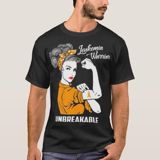 Leukemie Warrior niet breekbaar T-shirt (Voorkant)