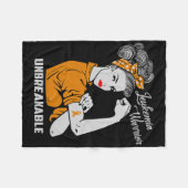 Leukemie Warrior Onbreekbaar Bewustzijn Gift Comfo Fleece Deken (Voorkant (Horizontaal))