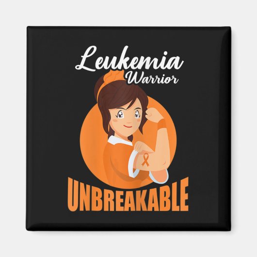 Leukemie Warrior Onbreekbaar Bloedkanker Bewustzij Magneet (Voorkant)