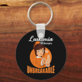 Leukemie Warrior Onbreekbaar Bloedkanker Bewustzij Sleutelhanger (Voorkant)