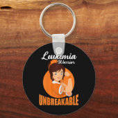 Leukemie Warrior Onbreekbaar Bloedkanker Bewustzij Sleutelhanger (Voorkant)