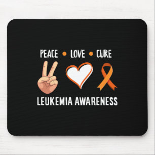 Leukemie Warrior Peace Love Cure Leukemie Kanker A Muismat