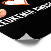 Leukemie Warrior Peace Love Cure Leukemie Kanker A Poster (Hoek)