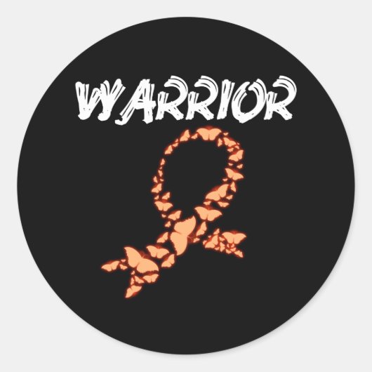 Leukemie Warrior Ronde Sticker (Voorkant)