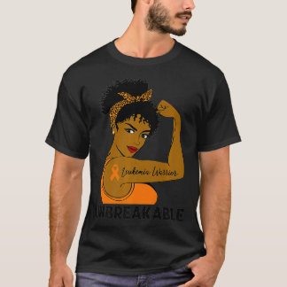 Leukemie Warrior Sterke zwarte vrouwen Onbreekbaar T-shirt
