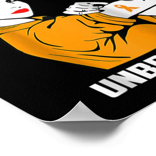 Leukemie Warrior Unbreekbaar Bewustmakingsgeschenk Poster (Hoek)