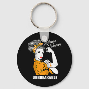 Leukemie Warrior Unbreekbaar Bewustmakingsgeschenk Sleutelhanger