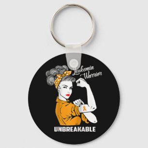 Leukemie Warrior Unbreekbaar Bewustmakingsgeschenk Sleutelhanger