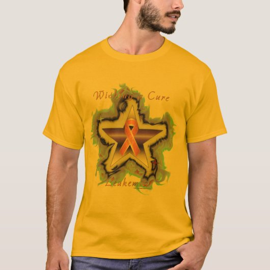 Leukemie Wish Star Mannen Stropdas T-shirt (Voorkant)