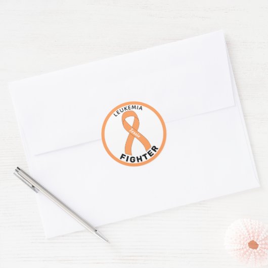 Leukemie Witte Ronde Ronde Sticker (Envelop)