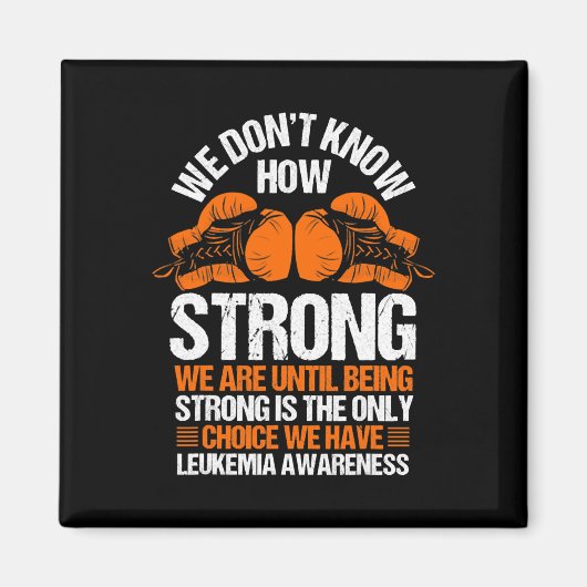 Leukemiebewustzijn Bloedkanker Oranje lint Magneet (Voorkant)