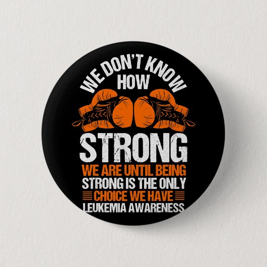 Leukemiebewustzijn Bloedkanker Oranje lint Ronde Button 5,7 Cm (Voorkant)
